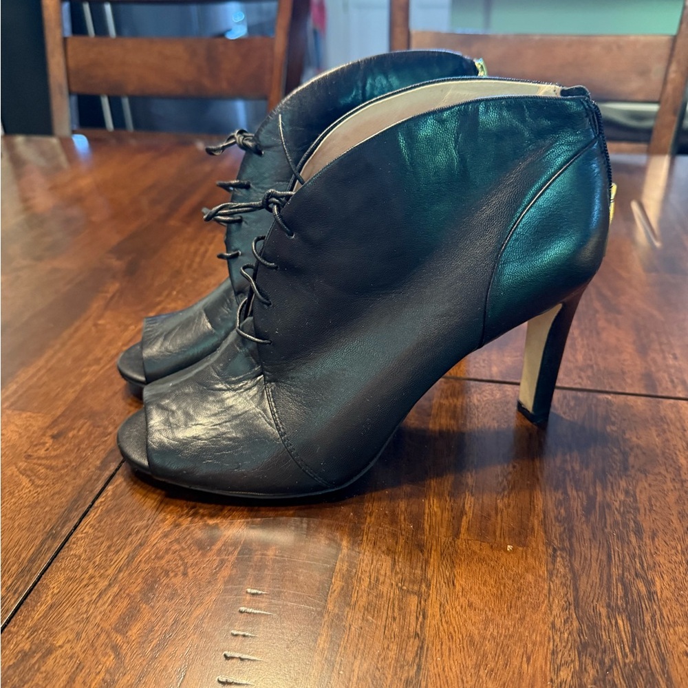 Elegant Black Leather Ankle Boots